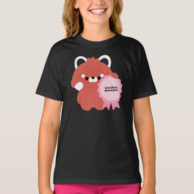 T-shirt Panda roux certifié gênant (Devant)