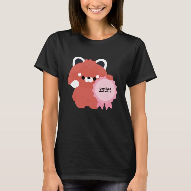 T-shirt Panda roux certifié maladroit (Devant)