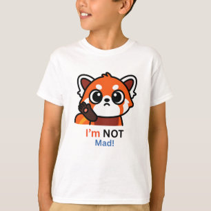 T-shirt Panda roux Je ne suis PAS en colère !