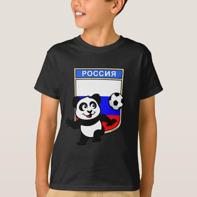 T-shirt Panda Russie de football (Devant)