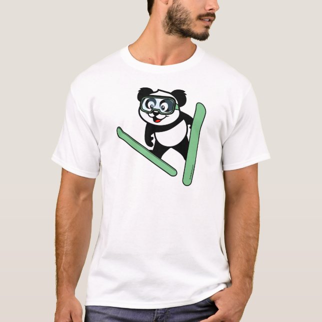 T-shirt Panda saut à ski (Devant)