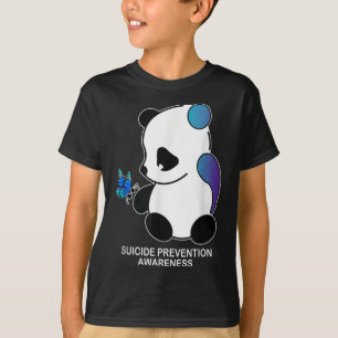 T-shirt Panda Semicolon Butterfly Suicide Prevention Aware