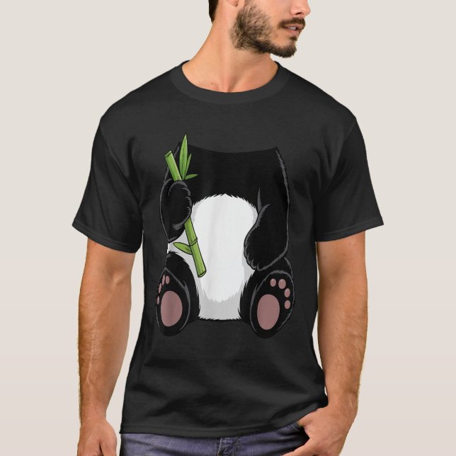T-shirt Panda Shirt Adult Kids Men Women Panda Bear Costum (Devant)