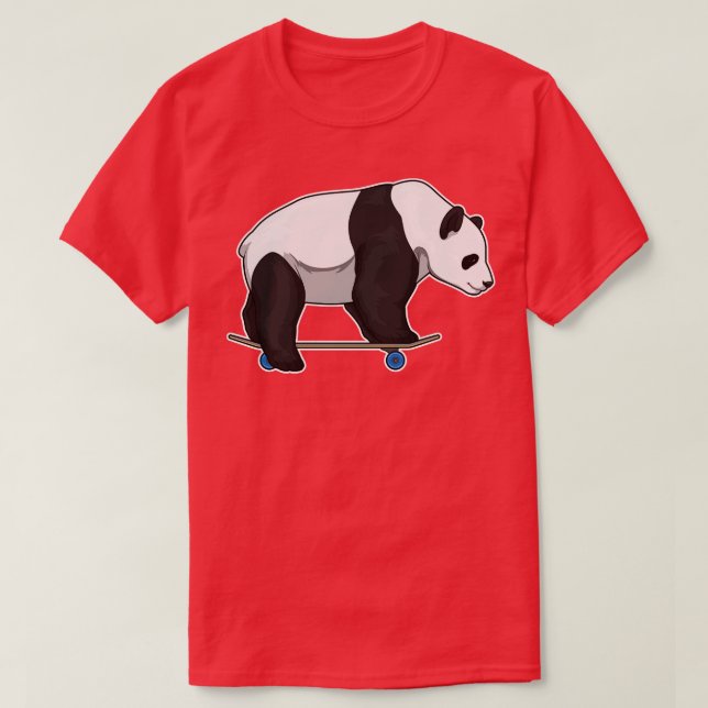 T-shirt Panda Skateboard (Design devant)