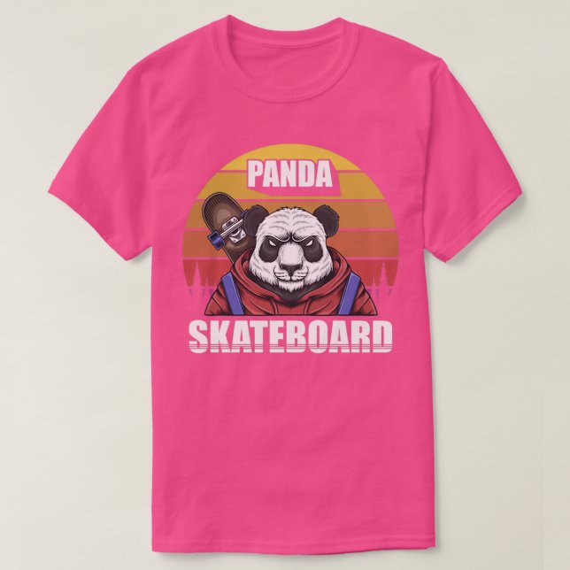 T-shirt Panda Skateboard (Design devant)