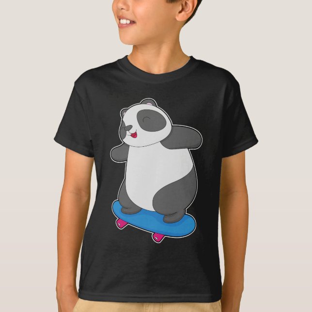 T-shirt Panda Skateboard (Devant)