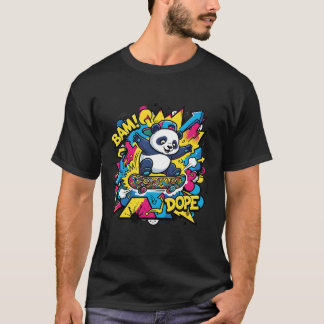 T-shirt Panda Skateboarder Urban Street Art