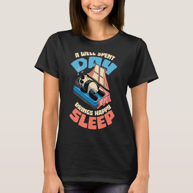 T-shirt Panda Sleep Manger Répéter Sleepyhead Fun (Devant)