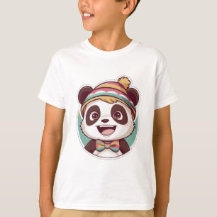 T-shirt panda souriant kawaii mignon