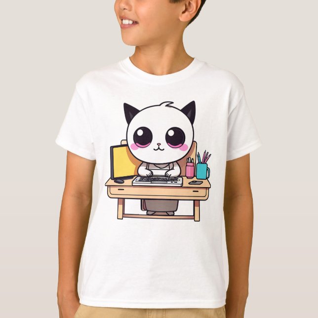 T-shirt Panda Sourit Avant De Manger (Devant)