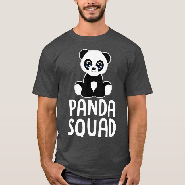 T-shirt PANDA SQUAD Cute Panda Lover Gift Toddlers Girls (Devant)