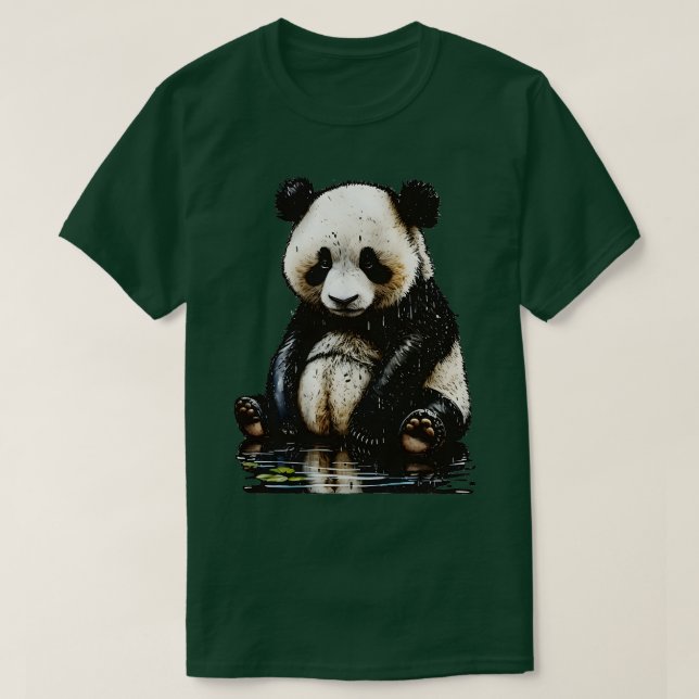 T-shirt Panda sucré mignon (Design devant)