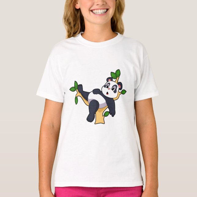 T-shirt Panda sur l'arbre (Devant)