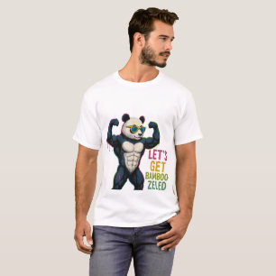 T-shirt Panda T-shirt rouge Citation panda amusant