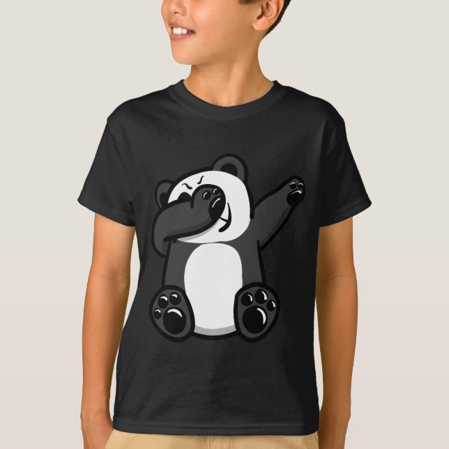 T-shirt Panda tamponnant d'animaux (Devant)
