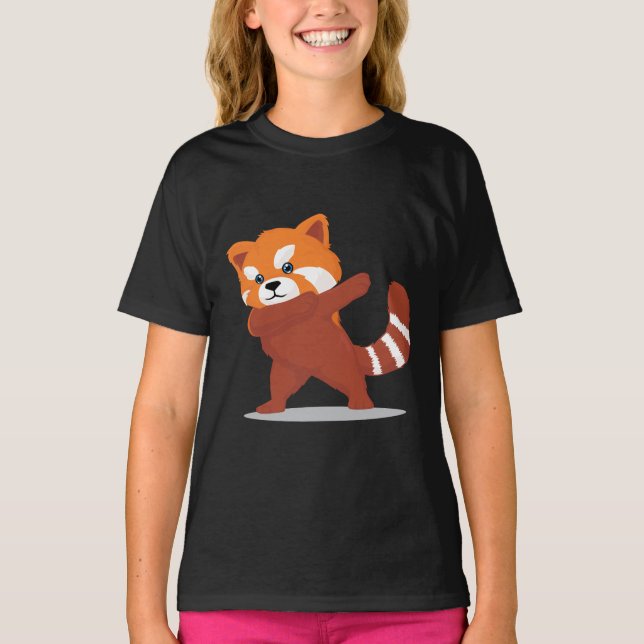 T-shirt Panda tamponnant - Kawaii mignon tamponnant le (Devant)