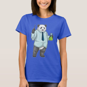 T-shirt Panda Teacher tube de test Chimie