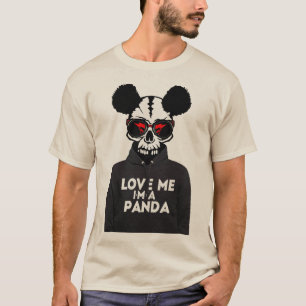 T-shirt panda_tete_de_mort_crane_hipster_sweatshirt_lunett