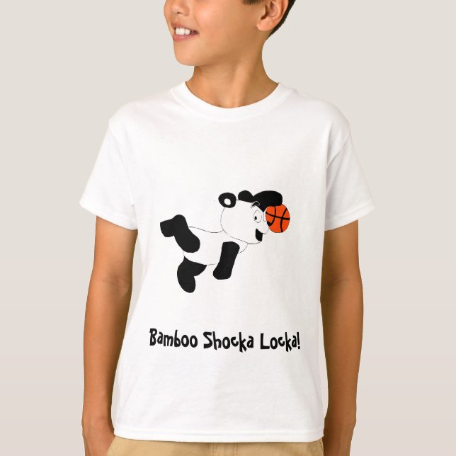 T-shirt Panda trempant de claquement de bande dessinée (Devant)