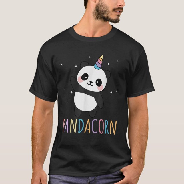 T-shirt Panda Unicorn Pandacorn Halloween Costume Filles K (Devant)