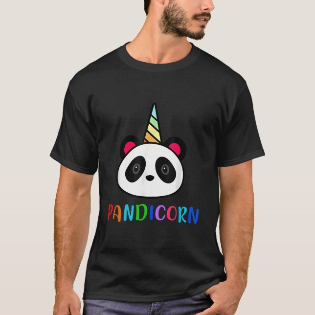 T-shirt Panda Unicorn Pandicorn (Devant)