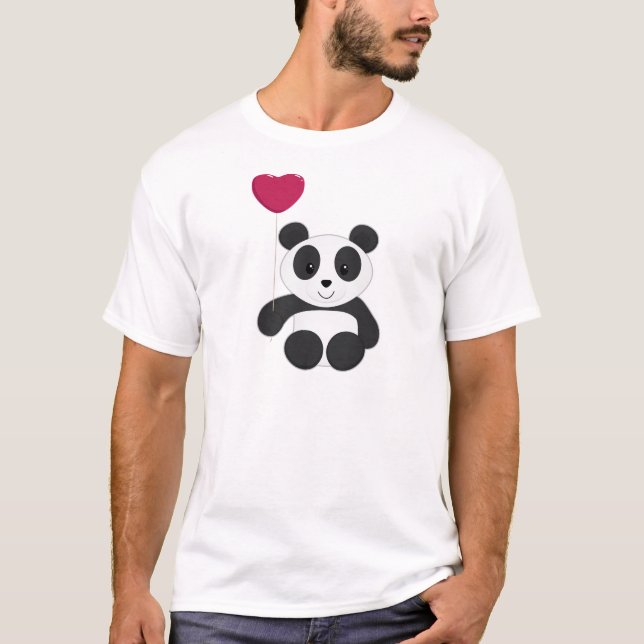 T-shirt Panda Valentine (Devant)