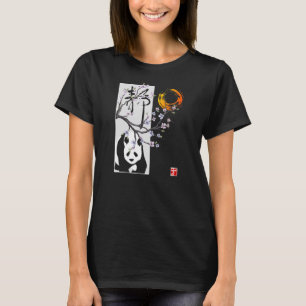 T-shirt Panda vintage en fleur de cerisier Sakura