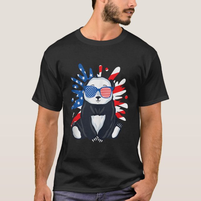 T-shirt Panda Wildlife Animal Zookeeper Panda Bear Usa (Devant)