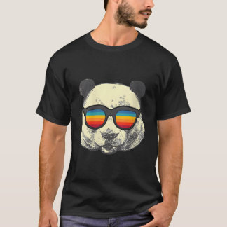 T-shirt Panda With Sunglasses