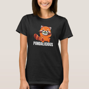 T-shirt Pandalicious Pun Pour Panda Rouge