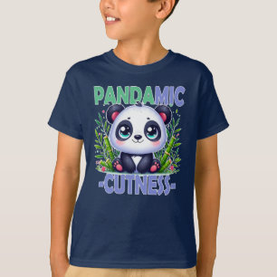 T-shirt Pandamic Cuteness Pun. Caricature du bébé Panda