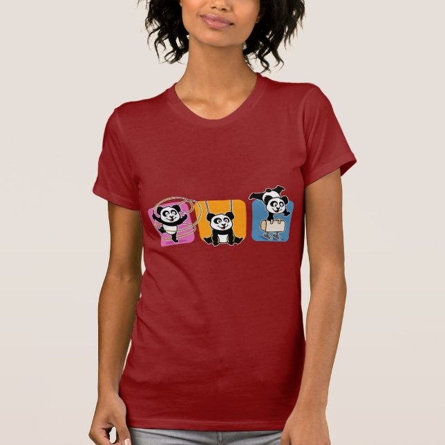 T-shirt Pandas de gymnastique (Devant)