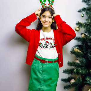 T-Shirt Pandas de Noël personnalisés