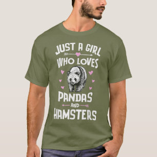 T-shirt Pandas Et Hamsters Chemise Cadeaux Filles Femmes