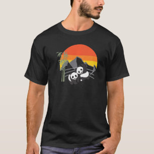 T-shirt Pandas Lutteurs Animal De Zoo Ours Pour Hommes Fem