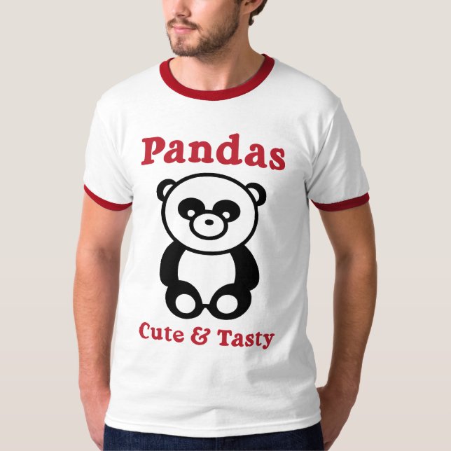T-shirt Pandas mignons et savoureux (Devant)