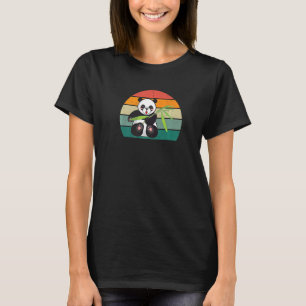 T-shirt Pandas ours bambou chine asie feuille noire blanch