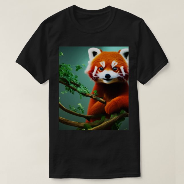 T-shirt Pandas rouges Panda rouge frais (Design devant)