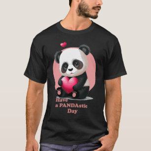 T-shirt Pandastic Day Cute Valentines Day Panda Hea