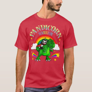 T-shirt Pandicorne guerrier Panda Bear T Rex Dinosaur