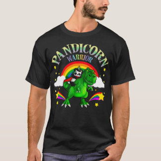 T-shirt Pandicorne guerrier Panda Bear T Rex Dinosaur