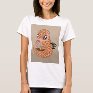 T-shirt Pangolin de bébé avec la fourmi