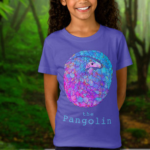 T-Shirt Pangolin Mignon Art Animal Coloré