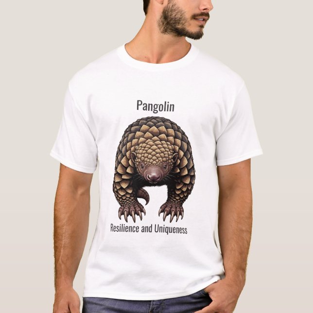 T-shirt pangolin - Résilience et Unicité (Devant)