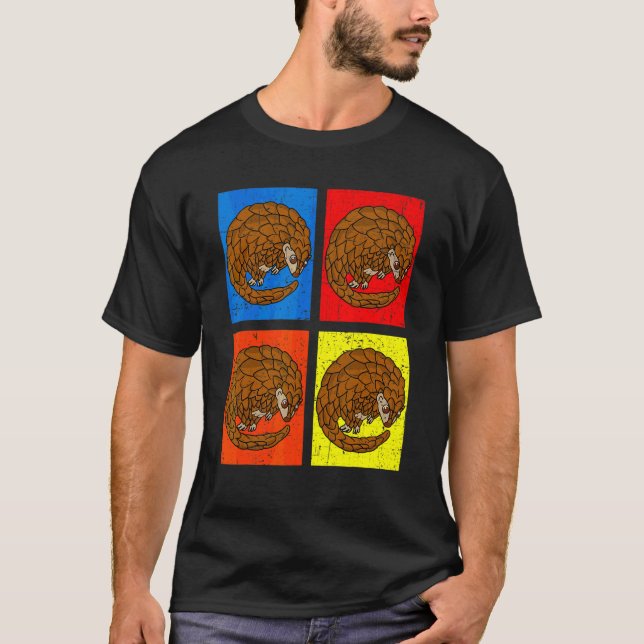 T-shirt Pangolin Vintage (Devant)