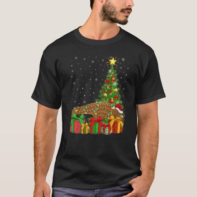 T-shirt Pangolin  Xmas Holiday Santa Pangolin Christmas Tr (Devant)
