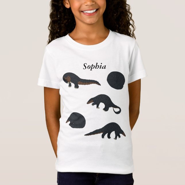T-Shirt Pangolins à ventre noir (Devant)