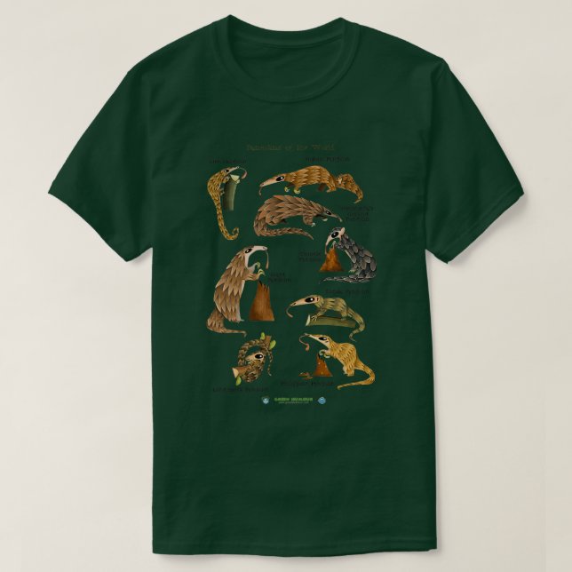 T-shirt Pangolins du monde (Design devant)