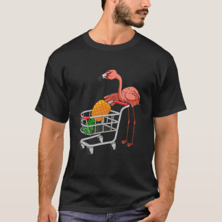T-shirt Panier à balancier Flamant rose Poussant Avec Pine