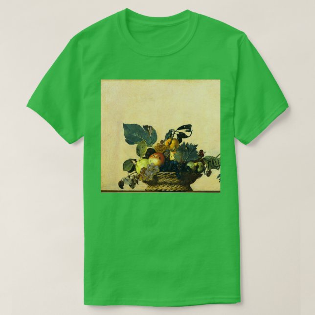 T-shirt Panier amélioré de peinture Caravaggio de fruits (Design devant)
